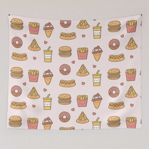 Item preview, Kawaii Love Junk Food Doodles designed and sold by rustydoodle.