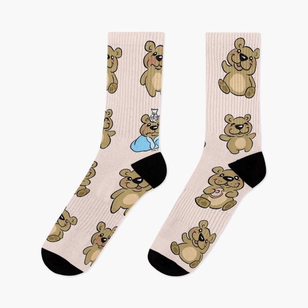 Item preview, Teddy bear print designed and sold by doodletokki.