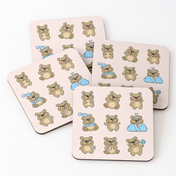 Item preview, Teddy bear print designed and sold by doodletokki.