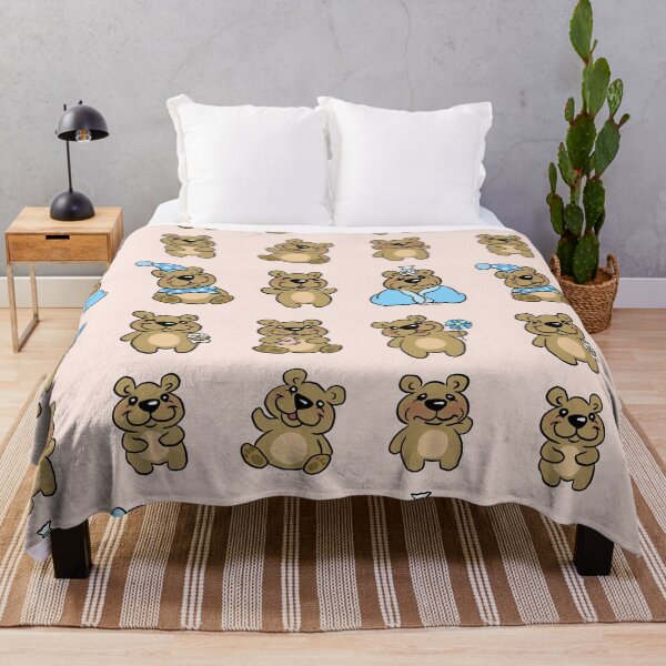 Item preview, Teddy bear print designed and sold by doodletokki.