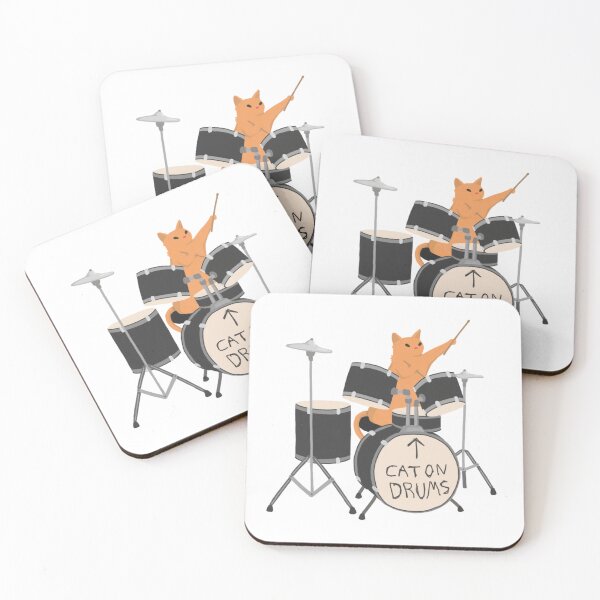 Item preview, Cat On Drums designed and sold by Willa Supple.