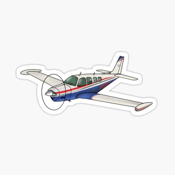 Item preview, Beechcraft A36 Bonanza Airplane Drawing designed and sold by RampRatGear.