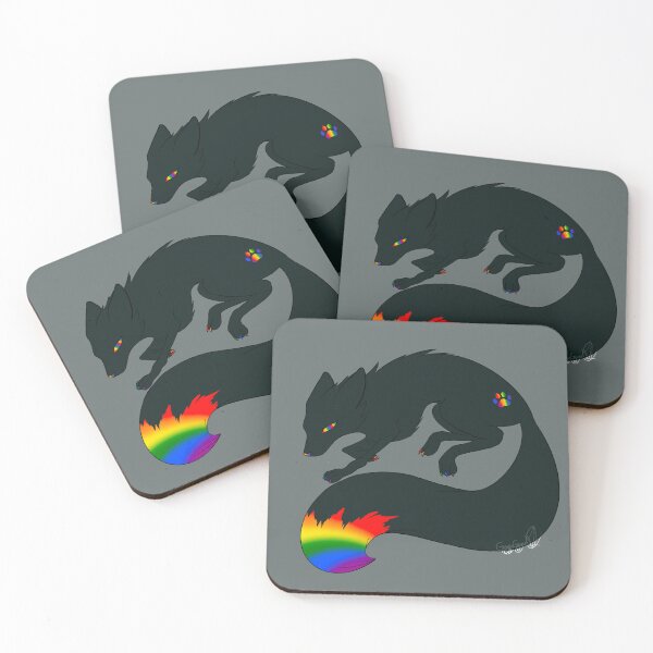 Item preview, Gay Pride Flag Fox designed and sold by GrinningGinger.