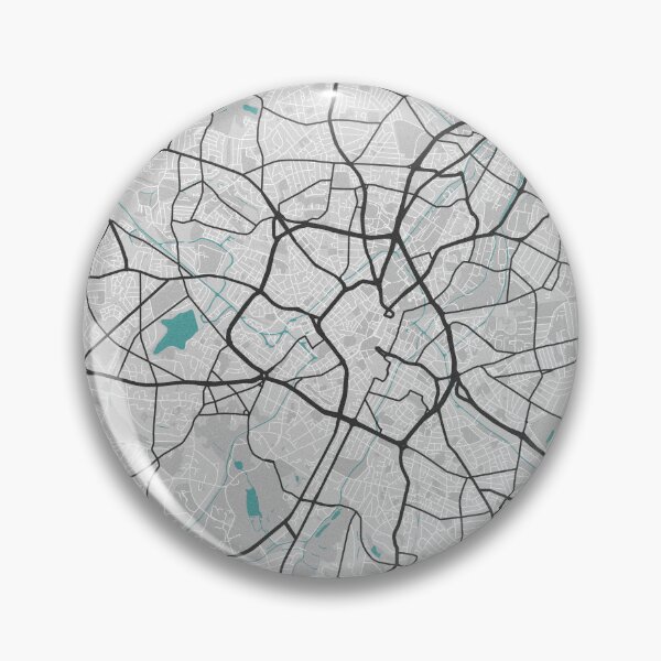 Item preview, Birmingham England UK Map - Minimal Style w/ Roads designed and sold by wxnw-designs.