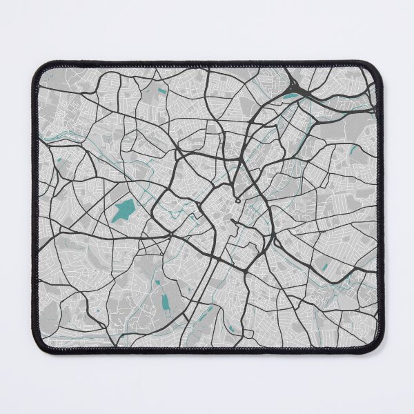 Item preview, Birmingham England UK Map - Minimal Style w/ Roads designed and sold by wxnw-designs.
