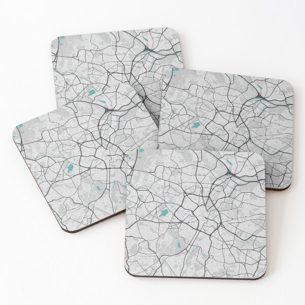 Item preview, Birmingham England UK Map - Minimal Style w/ Roads designed and sold by wxnw-designs.