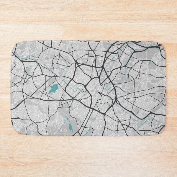 Item preview, Birmingham England UK Map - Minimal Style w/ Roads designed and sold by wxnw-designs.