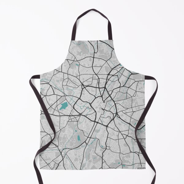 Item preview, Birmingham England UK Map - Minimal Style w/ Roads designed and sold by wxnw-designs.