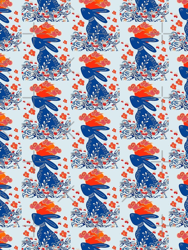 Thumbnail 3 of 3, Scarf, Water Rabbit designed and sold by Perceptible.