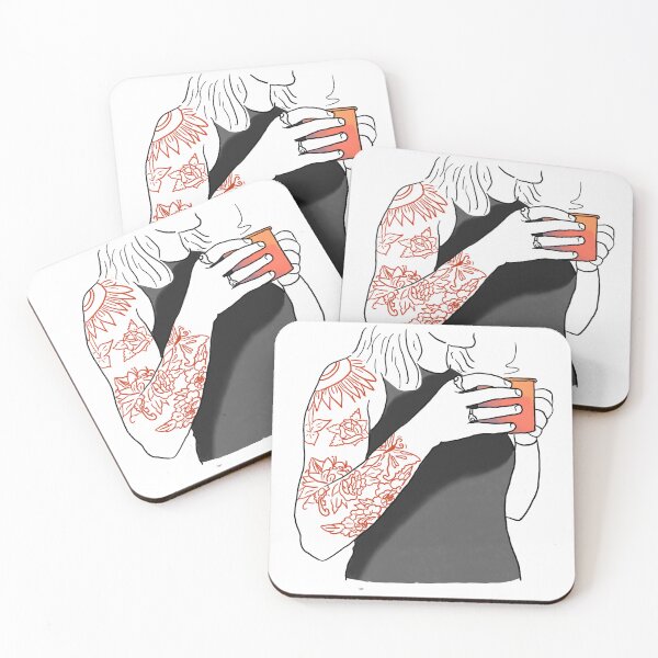 Item preview, Coffee first, woman drinking coffee, no text designed and sold by Kyla McConnell.