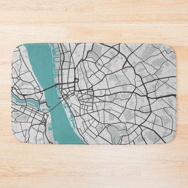 Item preview, Liverpool England UK Map - Minimal Style w/ Roads designed and sold by wxnw-designs.