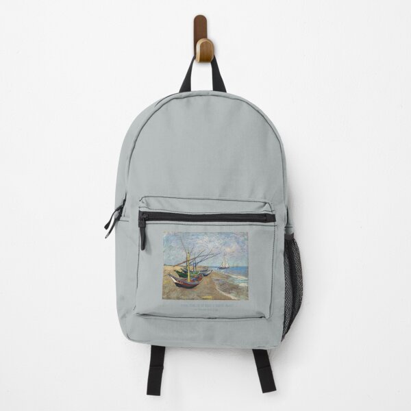 Item preview, Fishing Boats on the Beach at Saint-Marie by Vincent van Gogh designed and sold by VintageArtByIda.