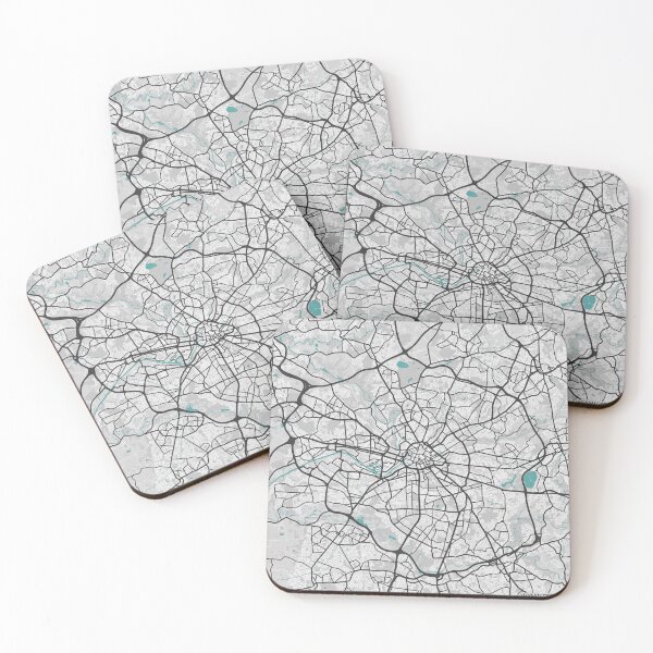 Item preview, Manchester England UK Map - Minimal Style w/ Roads designed and sold by wxnw-designs.