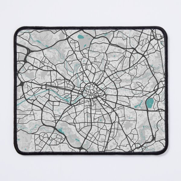 Item preview, Manchester England UK Map - Minimal Style w/ Roads designed and sold by wxnw-designs.