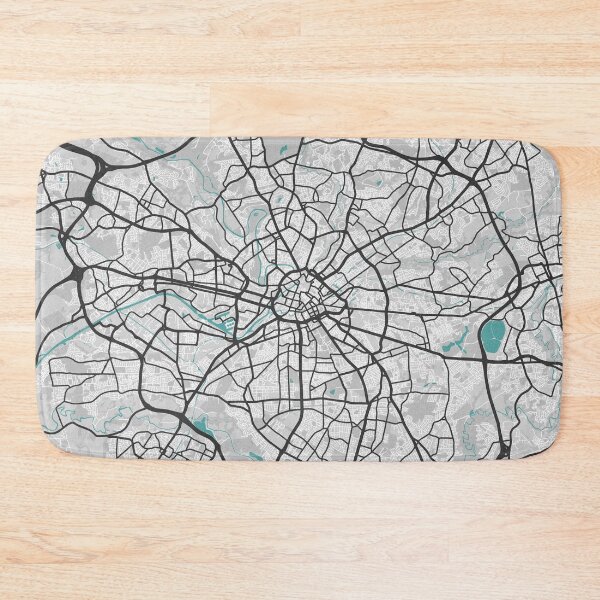 Item preview, Manchester England UK Map - Minimal Style w/ Roads designed and sold by wxnw-designs.