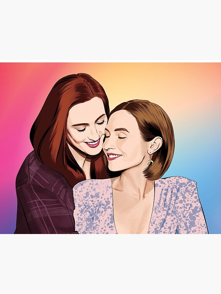 Thumbnail 2 of 2, Art Board Print, Wayhaught Saturated Rainbow (Wynonna Earp) designed and sold by kindnessuntamed.