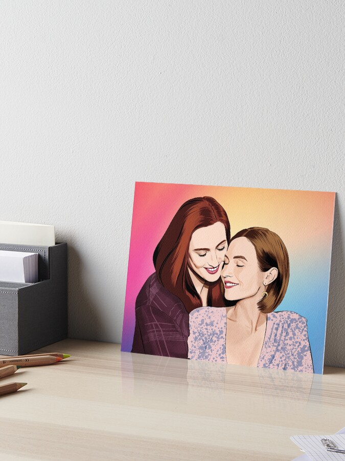 Thumbnail 1 of 2, Art Board Print, Wayhaught Saturated Rainbow (Wynonna Earp) designed and sold by kindnessuntamed.