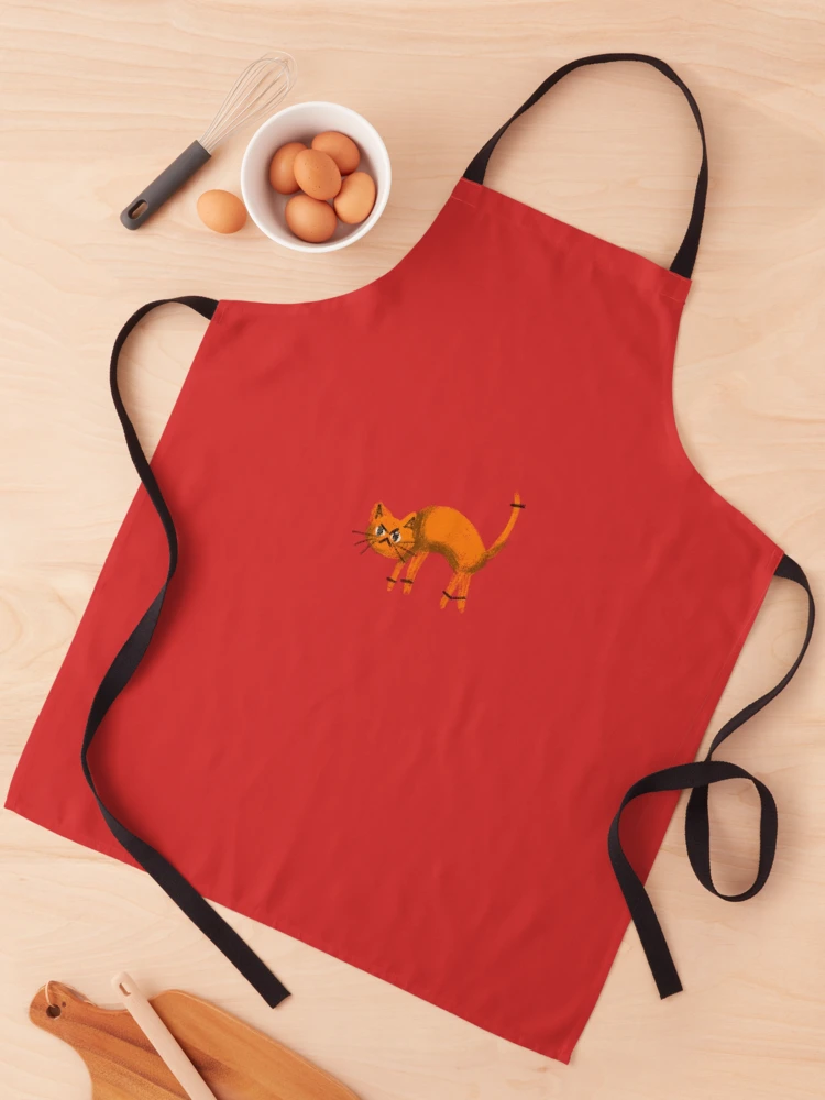 Thumbnail 1 of 6, Apron, Orange Cat designed and sold by RaspberryPunch.