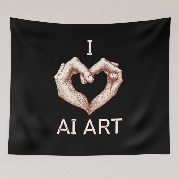 Item preview, I love AI Art designed and sold by theredteacup.