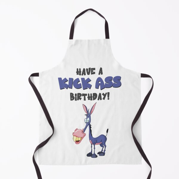 Item preview, Have a KICK ASS Birthday! Funny Sarcastic Birthday Pun designed and sold by JuxtaJoy Studios.