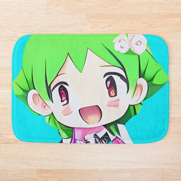 Item preview, Kawaii style girl with bright green hair in a dress designed and sold by AleKawaiiDesign.