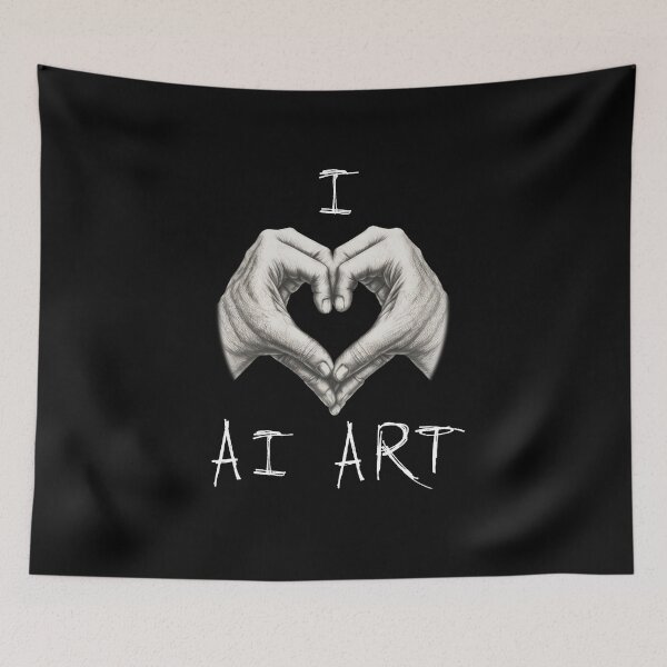 Item preview, I love AI Art designed and sold by theredteacup.