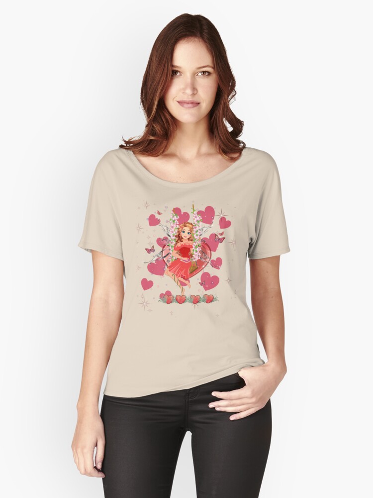 Thumbnail 1 of 3, Relaxed Fit T-Shirt, Felicia's Valentine Wrapped In Love Collection designed and sold by TeelieTurner.