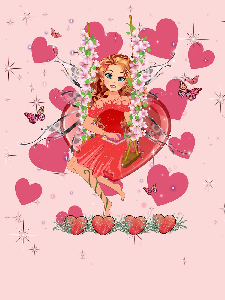 Thumbnail 2 of 2, Kids T-Shirt, Felicia's Valentine Wrapped In Love Collection designed and sold by TeelieTurner.