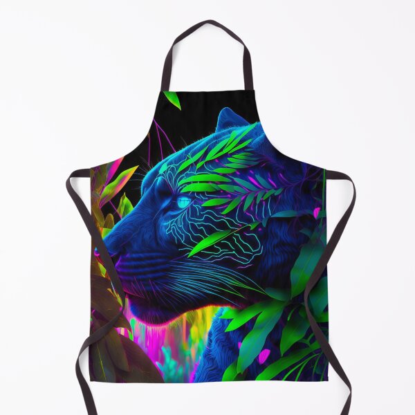 Item preview, Black Panther in the jungle, Big Cat, Artwork in neon colors. designed and sold by AdamesArtStudio.