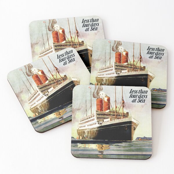 Item preview, St Lawrence Route to EUROPE Less Than 4 Days at Sea Vintage Ship designed and sold by retroposters.