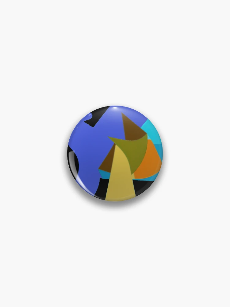 Thumbnail 1 of 3, Pin, Geometric Rhyme designed and sold by TiltedCode.