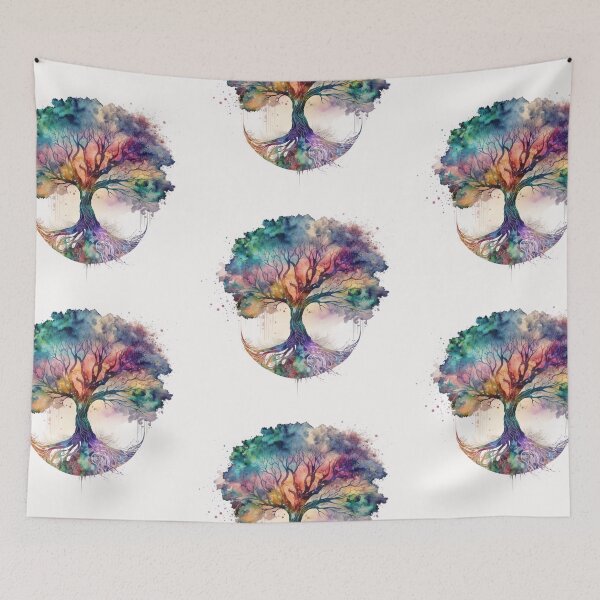 Artikelvorschau, Aquarell Baum des LebensII entworfen und verkauft von Strings Stan.