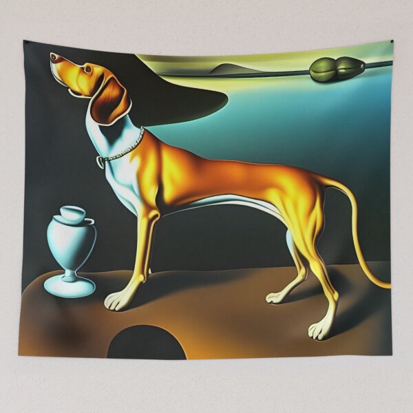 Artikelvorschau, surrealistischer Hund entworfen und verkauft von FemmeDeTale.