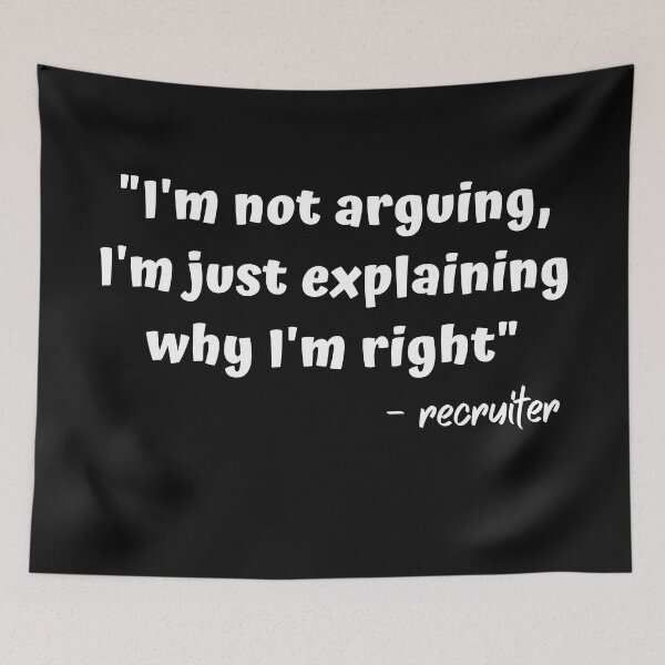 Item preview, Funny Sarcastic Recruiter - I'm not arguing designed and sold by Recruiter-Love.