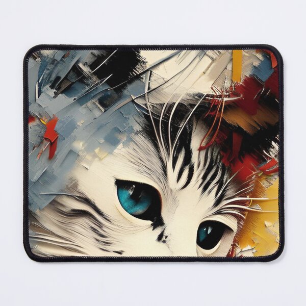 Item preview, Artistic Cat Ornament in Oil Colors A Beauty with Blue Eyes designed and sold by Purple-Glow.