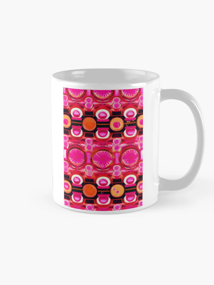 Thumbnail 3 of 6, Coffee Mug, Red And Pink Riot designed and sold by TiltedCode.