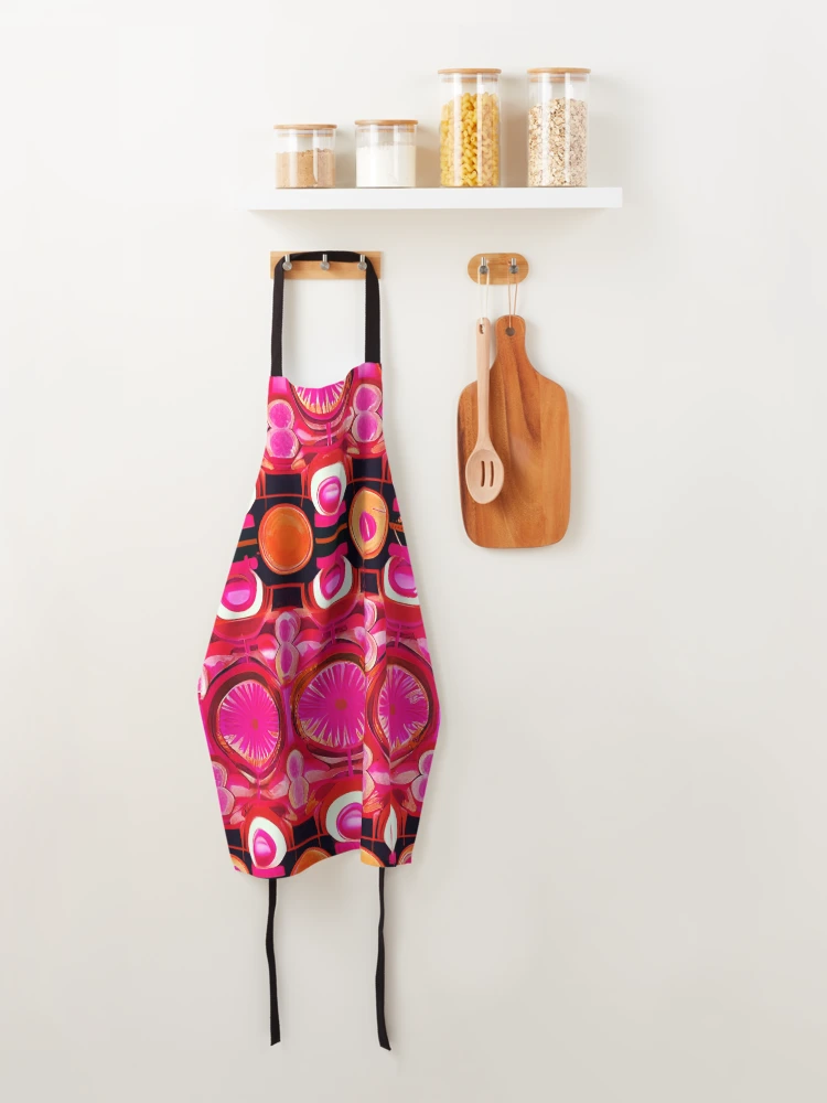 Thumbnail 4 of 6, Apron, Red And Pink Riot designed and sold by TiltedCode.