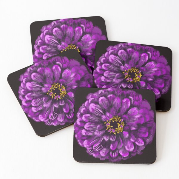 Item preview, Cool Purple Flower on black designed and sold by missdebi27.