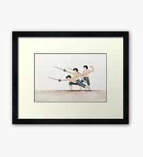 A Study In Fencing Framed Print