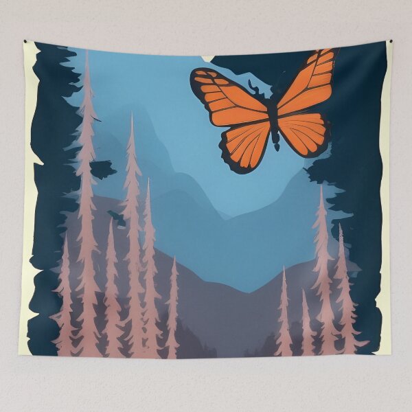 Item preview, Discover the Elegance and Charm of Our Collection of Minimalist Landscape Butterfly designed and sold by supeart.