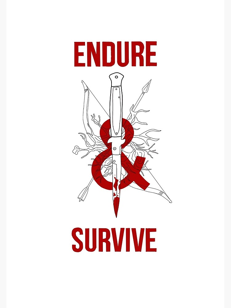 Ellie's Tattoo Endure and Survive Sticker for Sale by pommerb