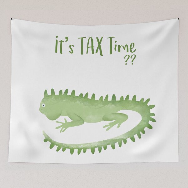 Item preview, Green Lizard is wondering: Is it TAX time? designed and sold by thewishdesigns.