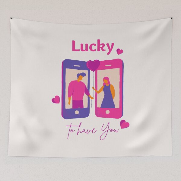 Item preview, LUCKY TO HAVE YOU designed and sold by PinselArts.