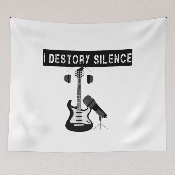 Item preview, I Destroy Silence Guitar designed and sold by TheGreedyCrypto.