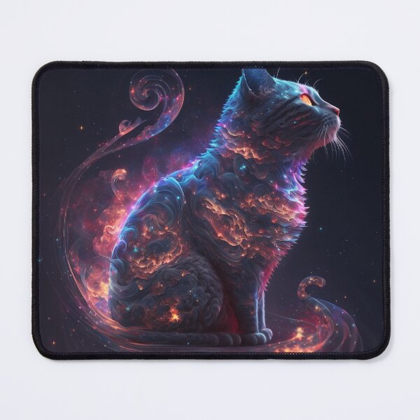 Item preview, Galaxies, nebulae and stars in the shape of a cat designed and sold by Happy1-2.