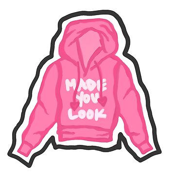 Made You Look pink hoodie - Meghan Trainor lyrics Sticker for Sale by  StarCatArt