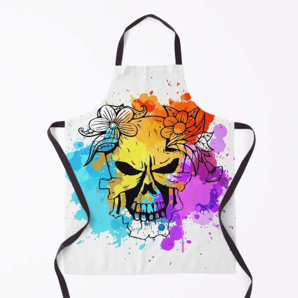 Item preview, Skull with flowers watercolor designed and sold by courtney petersen.