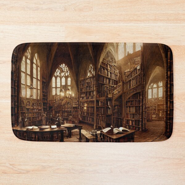 Item preview, Fantasy School Library Painting designed and sold by rudekitten.