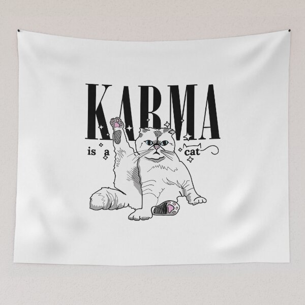 Item preview, Karma is a cat purring in my lap cause it loves me designed and sold by SychoPuff.