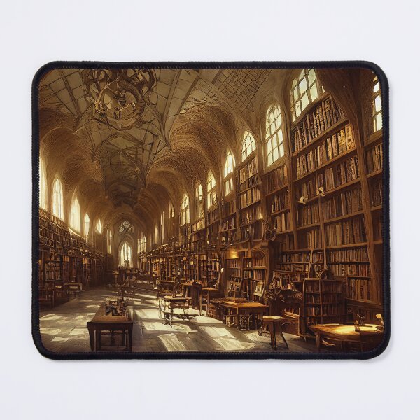 Item preview, Fantasy School Library Painting designed and sold by rudekitten.
